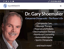Tablet Screenshot of clairpointe.com